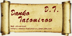 Danko Tatomirov vizit kartica